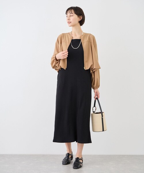 ROPE' PICNIC(ロペピクニック)の「バルーンシャツブルゾン(ブルゾン・レディース・チャコール/キャメル・F)」の14枚目の写真