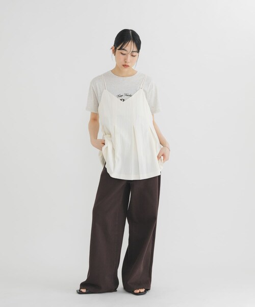 KBF（ケイビーエフ）の「タックフレアビスチェ（その他トップス・レディース・IVORY/BLACK/ACIDKHAKI・One）」の9枚目の写真