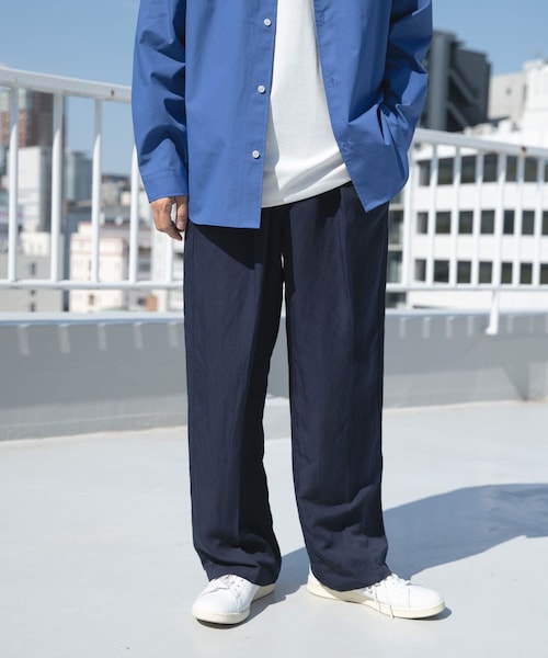 ITEMS URBANRESEARCH（アイテムズ アーバンリサーチ）の「Linen Blend Tapered Pants（その他パンツ・メンズ・NVY/BRN/BLK・M/L）」の3枚目の写真