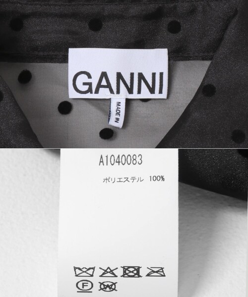 URBAN RESEARCH(アーバンリサーチ)の「GANNI FLOCKED ORGANZA PEPLUM SHIRTS(シャツ/ブラウス・レディース・BLACK・36)」の9枚目の写真