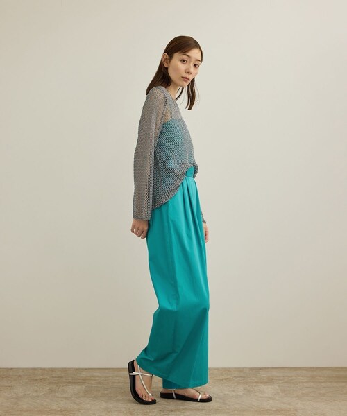 ROPE'(ロペ)の「コットンサテンオールインワン/洗える(つなぎ/オールインワン・レディース・ネイビー/ターコイズ・F)」の18枚目の写真