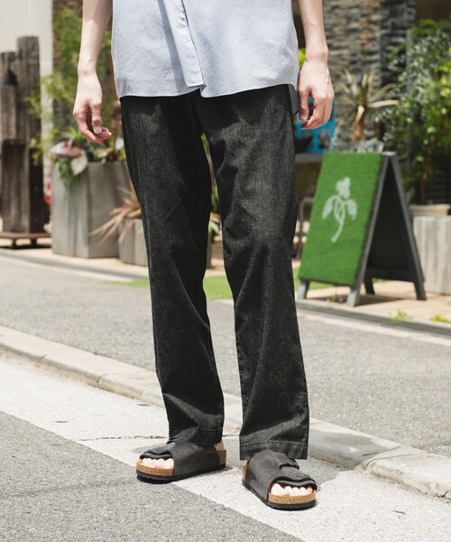 URBAN RESEARCH DOORS（アーバンリサーチドアーズ）の「リネンブレンドデニム イージートラウザー（デニムパンツ・メンズ・INDIGO/INDIGOUSED/BLACK/BLACK USED・M/L）」の6枚目の写真