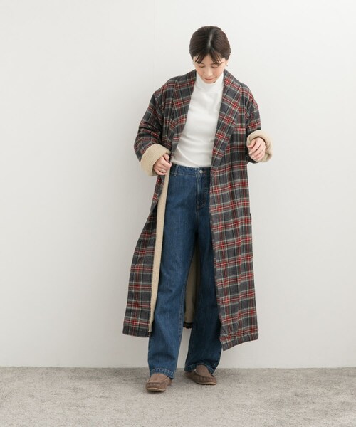 URBAN RESEARCH DOORS(アーバンリサーチドアーズ)の「L.L.Bean ScotchPlaidFlannelRobe(テーラードジャケット・レディース・Grey/Swan・M)」の7枚目の写真