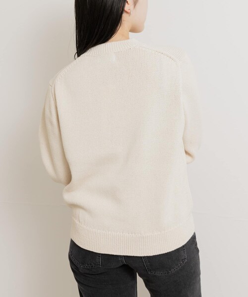 THE GOODLAND MARKET（ザグッドランドマーケット）の「米富繊維　WASHI COTTON KNIT PULLOVER（ニット/セーター・レディース・31PINK/14BLACK/40IVORY・1/3）」の8枚目の写真