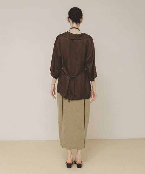 LAATO（ラート）の「open collar shirts（シャツ/ブラウス・レディース・ミスト/チョコレート・Free）」の21枚目の写真