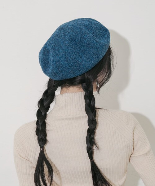SMELLY（スメリー）の「ミックスパターンベレー（ハンチング/ベレー帽・レディース・BLK/BLU/BRN・-）」の22枚目の写真