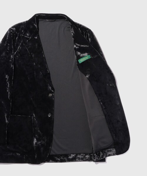 ADAM ET ROPE'(アダムエロペ)の「VELVET PEAKED LAPEL JACKET(テーラードジャケット・メンズ・ブラック・L/M/S)」の21枚目の写真