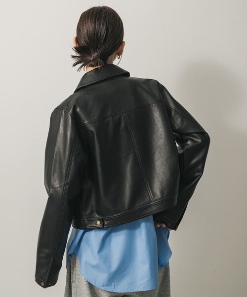 SENSE OF PLACE by URBAN RESEARCH(センスオブプレイスバイアーバンリサーチ)の「FLショートジャケット(テーラードジャケット・レディース・CAMEL/BLACK/BROWN・One)」の6枚目の写真