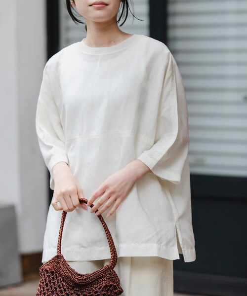 URBAN RESEARCH DOORS(アーバンリサーチドアーズ)の「FORK&SPOON プルオーバーブラウス(シャツ/ブラウス・レディース・OFF/BLACK/DARK BLUE・1)」の7枚目の写真
