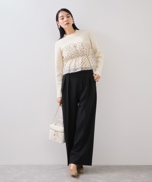 VIS（ビス）の「Hot Beautyツータックワイドパンツ/イージーケア（その他パンツ・レディース・ブラック/グレー系/キャメル・L/M/S/SS）」の19枚目の写真