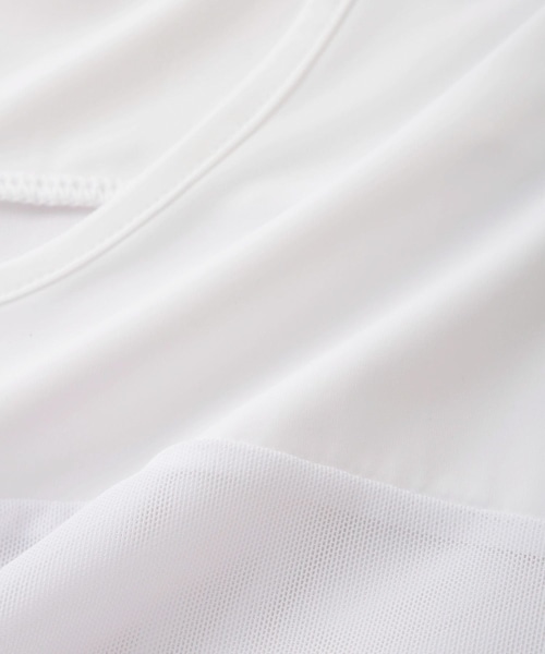 ROPE'(ロペ)の「【UV】【接触冷感】メッシュ切替ラウンドプルオーバー(Tシャツ/カットソー・レディース・ホワイト・L/M/S)」の12枚目の写真