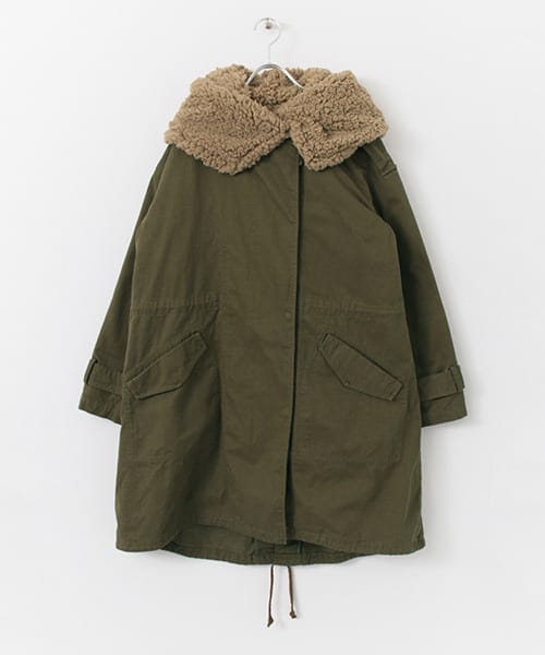 KBF（ケイビーエフ）の「WEB限定 2WAYモッズコート（モッズコート・レディース・CHARCOAL/KHAKI/NAVY・one）」の2枚目の写真