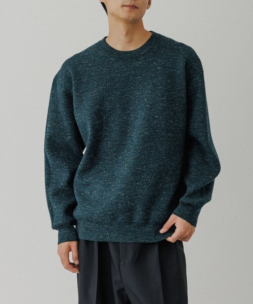 ADAM ET ROPE'（アダムエロペ）の「リネン ミックス リバーシブルニット（ニット/セーター・メンズ・ブラック系/ダークブラウン系/グリーン・L/M）」の10枚目の写真