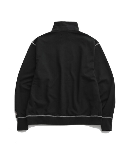ADAM ET ROPE'（アダムエロペ）の「《別注》【SPALDING/スポルディング】EMBROIDERY HALF ZIP POLO SWEAT / UNISEX（スウェット・メンズ・ブラック/ライトグレー/ワイン・L/M）」の12枚目の写真