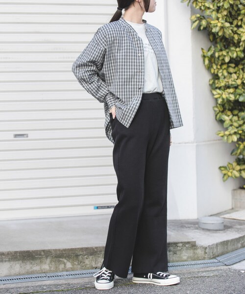 URBAN RESEARCH DOORS(アーバンリサーチドアーズ)の「FORK&SPOON ギボシコクーンロングスリーブシャツ(シャツ/ブラウス・レディース・OFF/BLACK CHK/BLUE ST・1)」の17枚目の写真