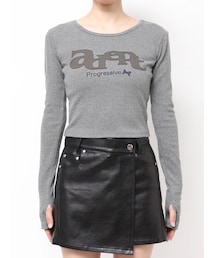 EMODA | ロゴパッチクロップロングスリーブTシャツ(Tシャツ/カットソー)