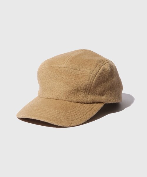 ADAM ET ROPE'（アダムエロペ）の「【KIJIMA TAKAYUKI/キジマ タカユキ】ANGORA SHAGGY JET CAP（キャップ・メンズ・ブラック/キャメル/サックス・F）」の4枚目の写真