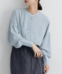 nissen | 前後２ＷＡＹ袖シャーリングとろみブラウス(シャツ/ブラウス)