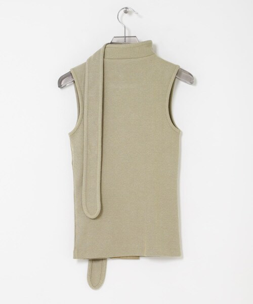 URBAN RESEARCH（アーバンリサーチ）の「LEMAIRE　ASYMMETRICAL FITTED TOP（タンクトップ・レディース・BLACK/SAGE・S）」の8枚目の写真