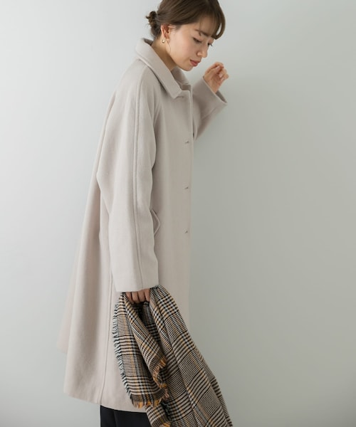 URBAN RESEARCH Sonny Label（アーバンリサーチサニーレーベル）の「ステンカラーウールコート（ステンカラーコート・レディース・ブルー/サンドベージュ/ブラック・FREE）」の14枚目の写真