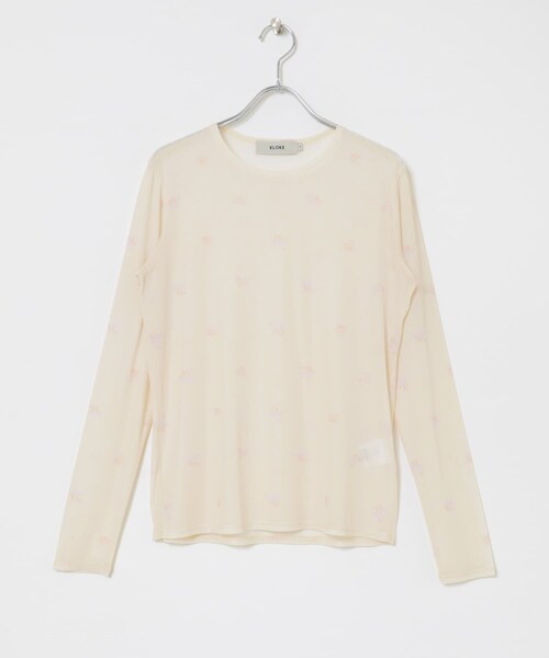 URBAN RESEARCH(アーバンリサーチ)の「KLOKE Spring Mesh Long Sleeve(Tシャツ/カットソー・レディース・EcruFloral/LilacFlora・S)」の4枚目の写真