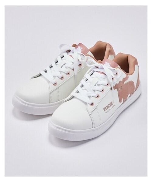 nissen（ニッセン）の「【ゆったり幅広】moz（モズ）軽量ビッグロゴスニーカー（ワイズ４Ｅ）（スニーカー・メンズ・ホワイト×黒/ホワイト×キャメル/ホワイト×ブルーグレー/ホワイト×ピンク/黒×ホワイト/ホワイト×ミント/黒×黒・M=23.0~23.5cm/4E/L=24.0~24.5cm/4E/LL=25.0~25.5cm/4E/3L=26.0cm/4E）」の9枚目の写真