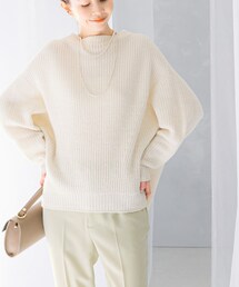 URBAN RESEARCH ROSSO | ボートネックバックスリット畦ニット(ニット/セーター)