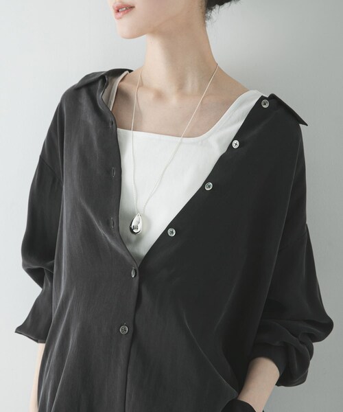 URBAN RESEARCH(アーバンリサーチ)の「スクエアネックタンクトップ(タンクトップ・レディース・WHITE/BLACK/BROWN・Free)」の6枚目の写真