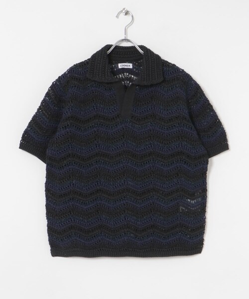 THE GOODLAND MARKET（ザグッドランドマーケット）の「米富繊維　ZIGZAG SUKASHI KNIT PULLOVER（ニット/セーター・レディース・64BLACK/02RED/40IVORY・FREE）」の15枚目の写真
