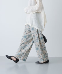 かぐれ | コットンリネンプリントイージーパンツ(その他パンツ)
