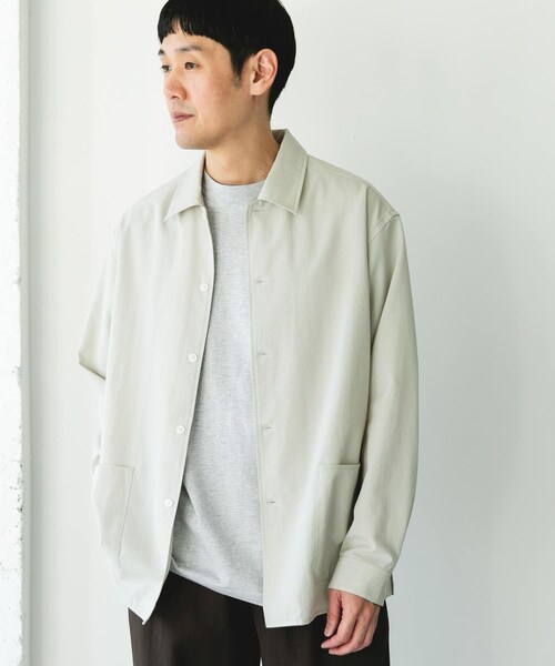 URBAN RESEARCH DOORS（アーバンリサーチドアーズ）の「『イージーケア/速乾/UVカット』クイックドライロングスリーブシャツカバーオール（カバーオール・メンズ・CHALK/YELLOW/BLUEGREEN/NAVY・M/L）」の7枚目の写真
