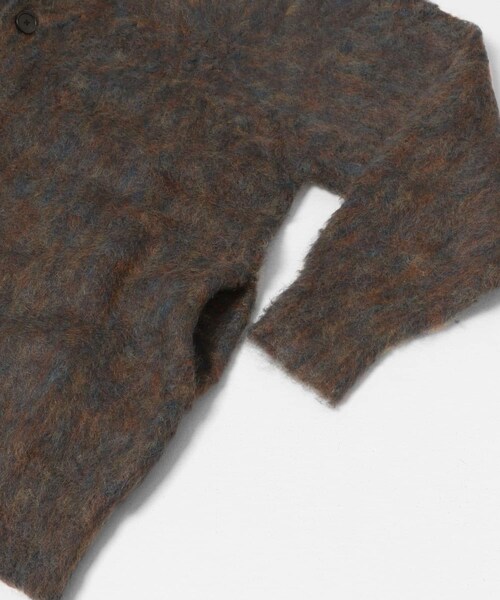 THE GOODLAND MARKET（ザグッドランドマーケット）の「米富繊維　KOUHEN SHAGGY DOG CARDIGAN-1（カーディガン/ボレロ・レディース・12GRAY/44BROWN・FREE）」の12枚目の写真