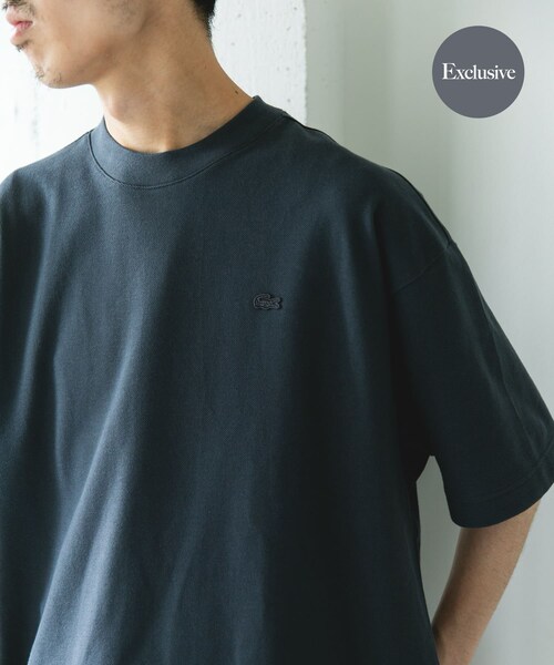 URBAN RESEARCH DOORS(アーバンリサーチドアーズ)の「『別注』LACOSTE×DOORS MOSS STITCH SHORT-SLEEVE T-SHIRTS(Tシャツ/カットソー・メンズ・HAMMAM/SOJA/BUFFALO/GRAPHITE・3/4/5)」の2枚目の写真