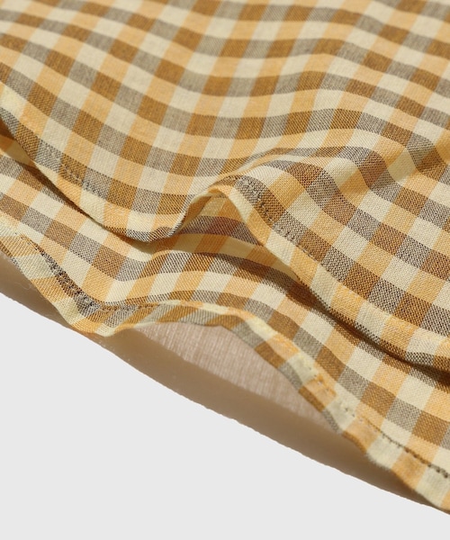 ADAM ET ROPE'（アダムエロペ）の「【AURALEE/オーラリー】AIRY LIGHT COTTON CHECK BIG SHIRT（シャツ/ブラウス・メンズ・ダークブラウン/イエロー・3/4）」の13枚目の写真