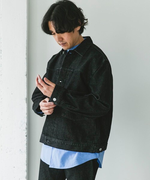 URBAN RESEARCH DOORS（アーバンリサーチドアーズ）の「13.3oz デニムジャケット（デニムジャケット・メンズ・INDIGO/BLACK・M/L）」の7枚目の写真