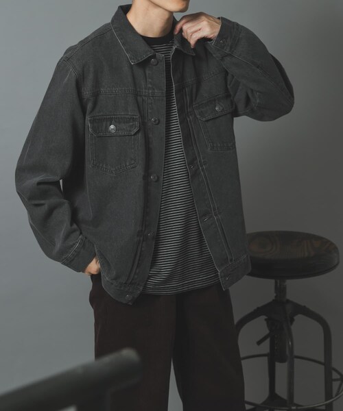 ITEMS URBANRESEARCH（アイテムズ アーバンリサーチ）の「『セットアップ対応』SOFT FEEL DENIM 2NDジャケット（デニムジャケット・メンズ・BLACK/GRAY/INDIGO BLU・M/L）」の22枚目の写真