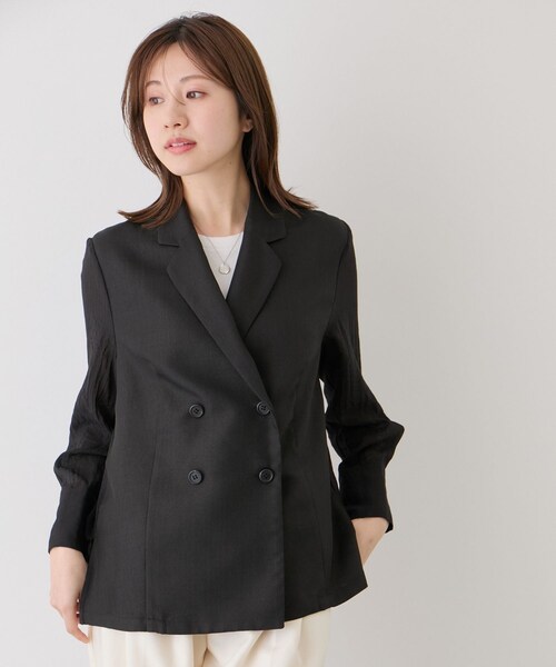 Jayro(ジャイロ)の「異素材使いジャケット(テーラードジャケット・レディース・ブラック/グレー/ベージュ・M)」の10枚目の写真