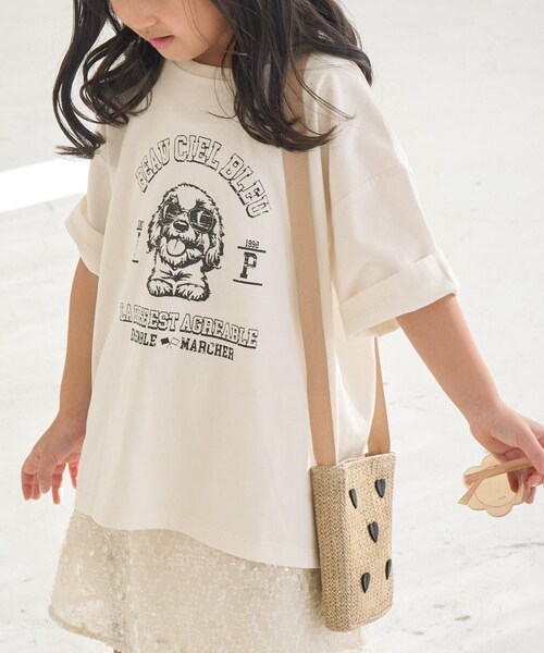 ROPE' PICNIC（ロペピクニック）の「【KIDS】DOGプリントトップス（Tシャツ/カットソー・キッズ・オフホワイト/サックス/ピンク・L/M/S）」の12枚目の写真