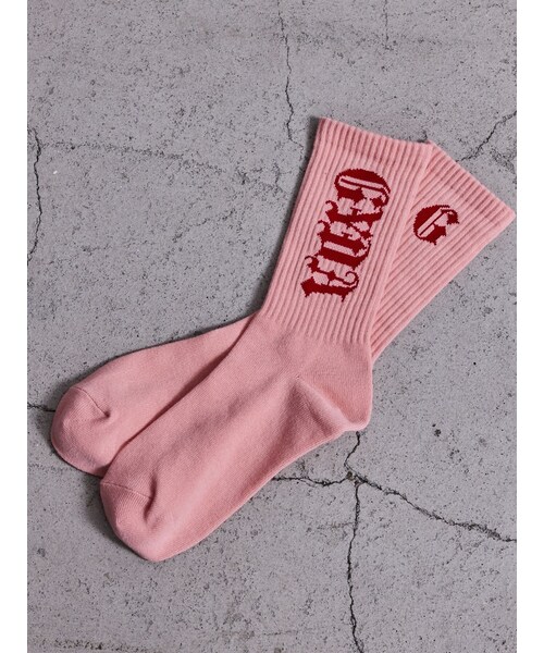 GYDA（ジェイダ）の「TWO FACE GYDA SOX（ソックス/靴下・レディース・オフホワイト/ブラック/ピンク・F）」の6枚目の写真