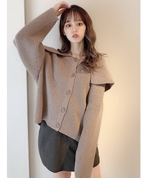 dazzlin | ビッグカラーボタンニットトップス(ニット/セーター)