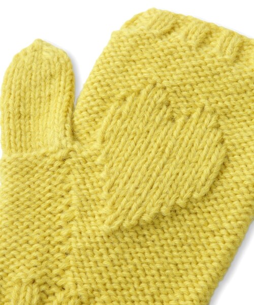 ADAM ET ROPE'（アダムエロペ）の「【J'aDoRe限定】【ugly sweater club（アグリー セーター クラブ）】Dazed（手袋・レディース・グレー/ピンク/イエロー・F）」の21枚目の写真