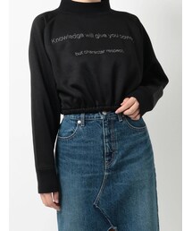 EVRIS | ハイネッククロップドスウェットトップス【セットアップ着用可能】(スウェット)