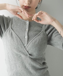 URBAN RESEARCH | パターンメッシュヘンリーネックニット(ニット/セーター)