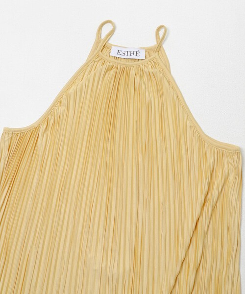 URBAN RESEARCH(アーバンリサーチ)の「ESTHE PLEATED HALTER MAXI DRESS(ワンピース・レディース・YELLOW・S)」の4枚目の写真