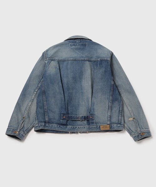 ADAM ET ROPE'(アダムエロペ)の「【KYOU/キョウ】ROEBUCK HIPPIE Type-50s Jacket by 66 Selvedge Denim(デニムジャケット・メンズ・ブルー系・1/2)」の14枚目の写真