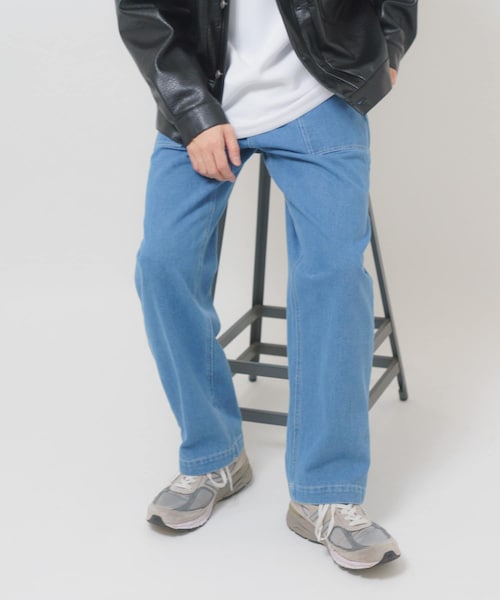 ITEMS URBANRESEARCH（アイテムズ アーバンリサーチ）の「デニム ベイカーパンツ（デニムパンツ・メンズ・BLK/NVY/BLU・M/L）」の2枚目の写真