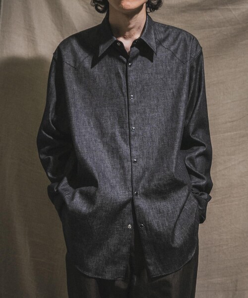 URBAN RESEARCH(アーバンリサーチ)の「『別注』semoh×URBAN RESEARCH Eastern Western shirts(シャツ/ブラウス・メンズ・BLACK・2/3)」の8枚目の写真