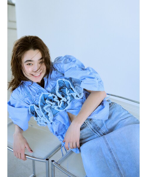 Ungrid（アングリッド）の「【再入荷！】フリルデザインデニム
