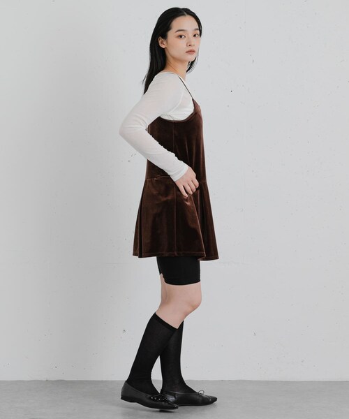 SENSE OF PLACE by URBAN RESEARCH(センスオブプレイスバイアーバンリサーチ)の「ベロアチュニックキャミソール(チュニック・レディース・BLACK/BROWN・One)」の10枚目の写真