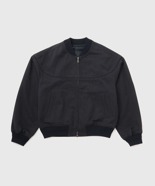 ADAM ET ROPE'（アダムエロペ）の「【COOR/クアー】STRIPE COTTON BINDING CUP SHOULDER JUMPER（その他アウター・メンズ・ネイビー・L/M）」の2枚目の写真